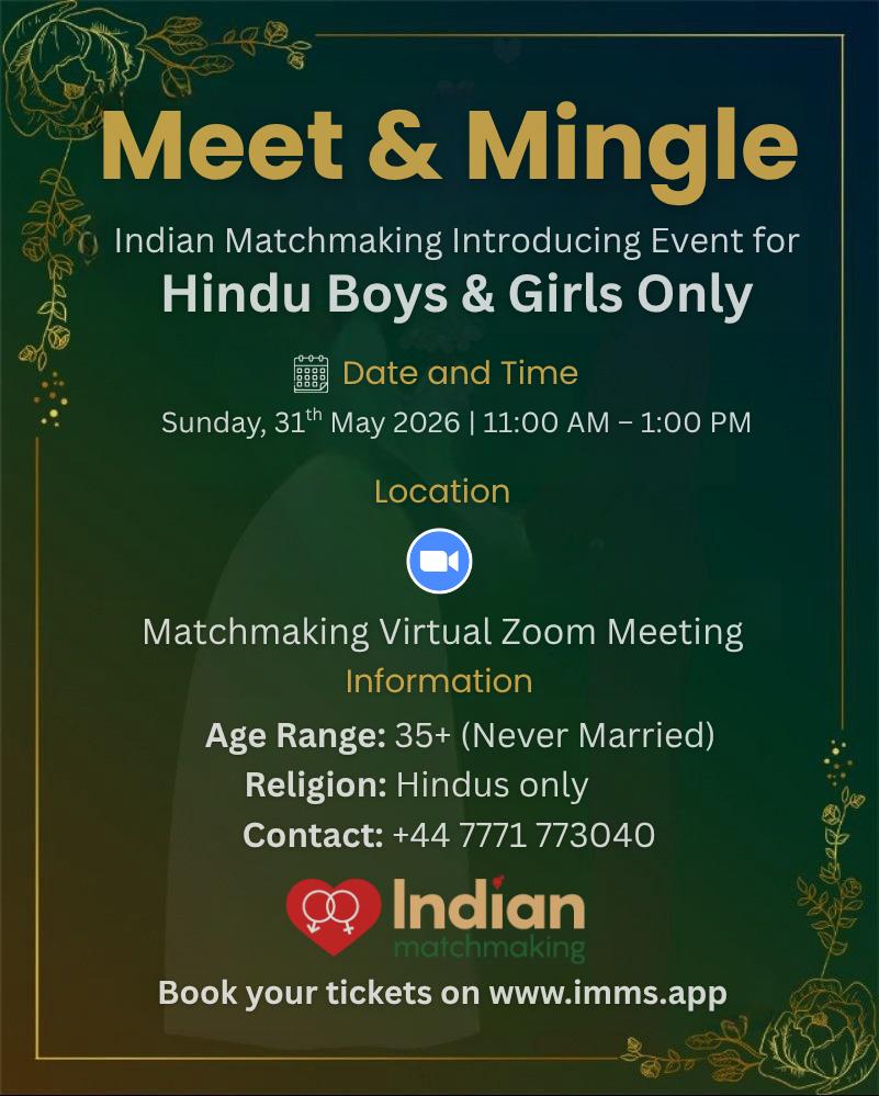 UK Hindu Singles Matchmaking (35+ Never Married) � Online